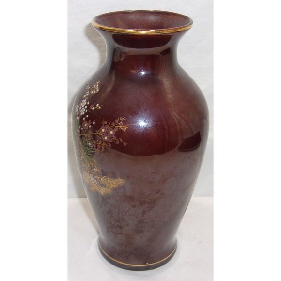 VTG Japanese Satsuma Style Brown Vase/Vessel Marked Japan 7 1/2" - Picture 3 of 9